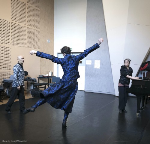 Rehersal at the Philarmonie de Paris. Sasha, Saburo and Rihoko